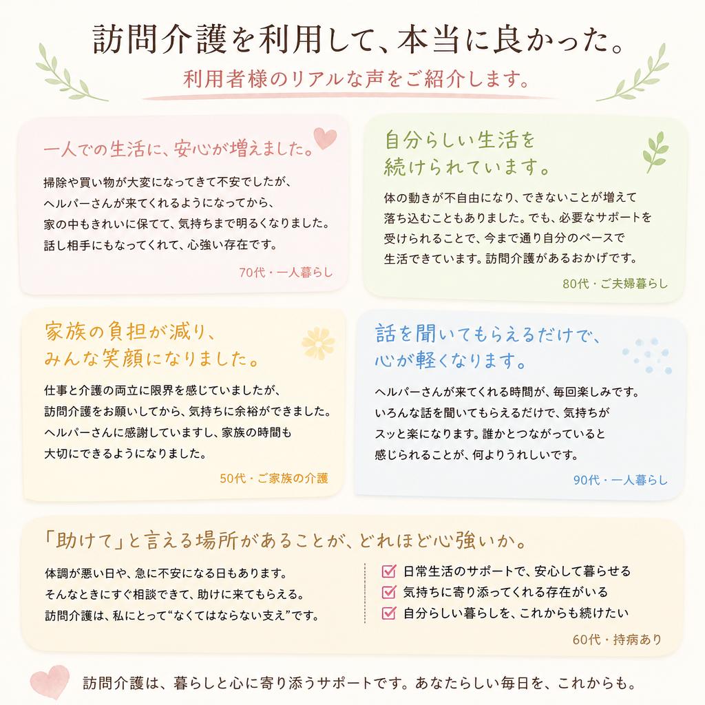 実際の利用者の声