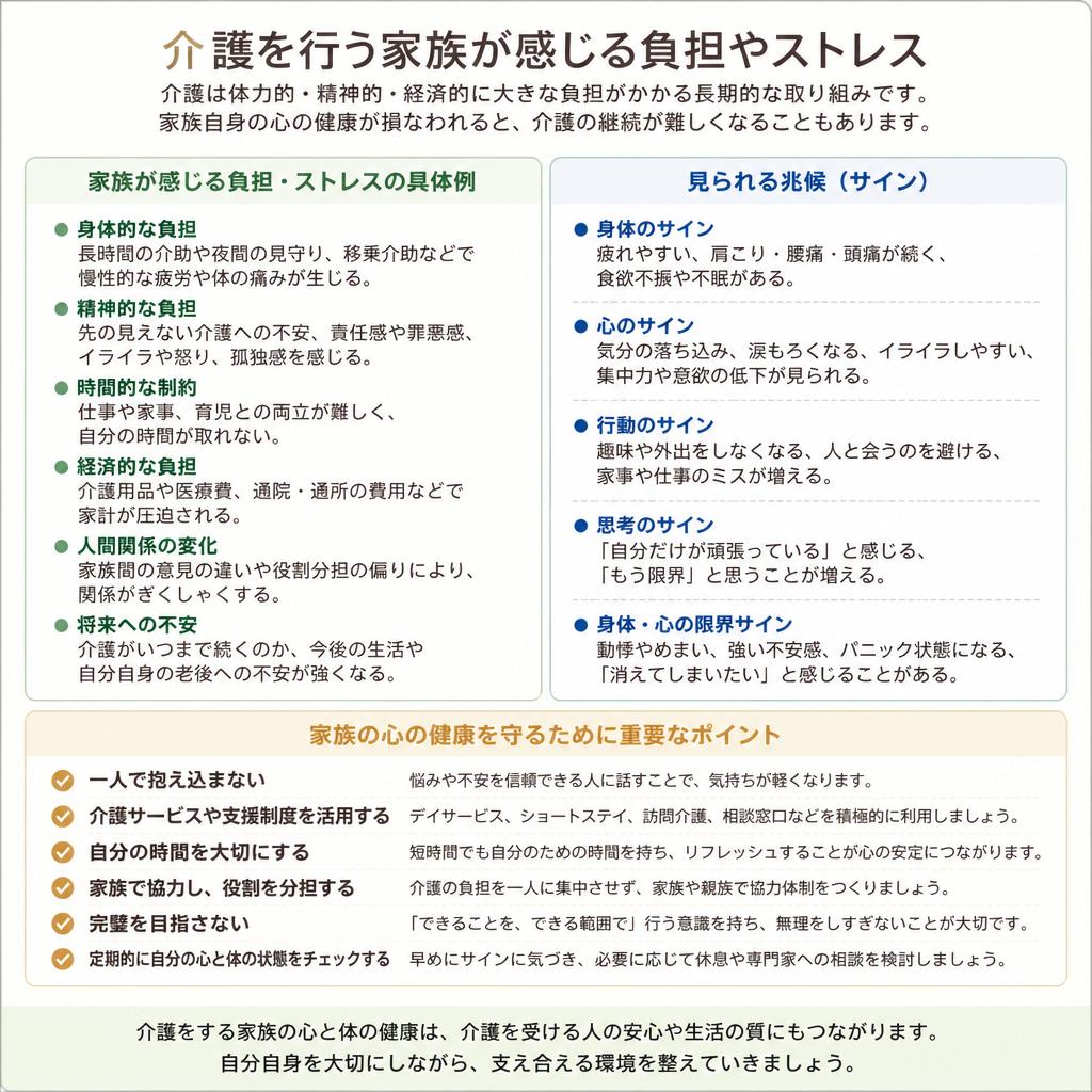 家族の負担とその兆候