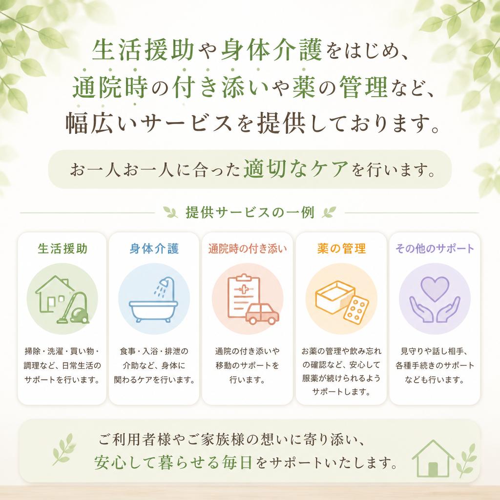 多様なサービス内容
