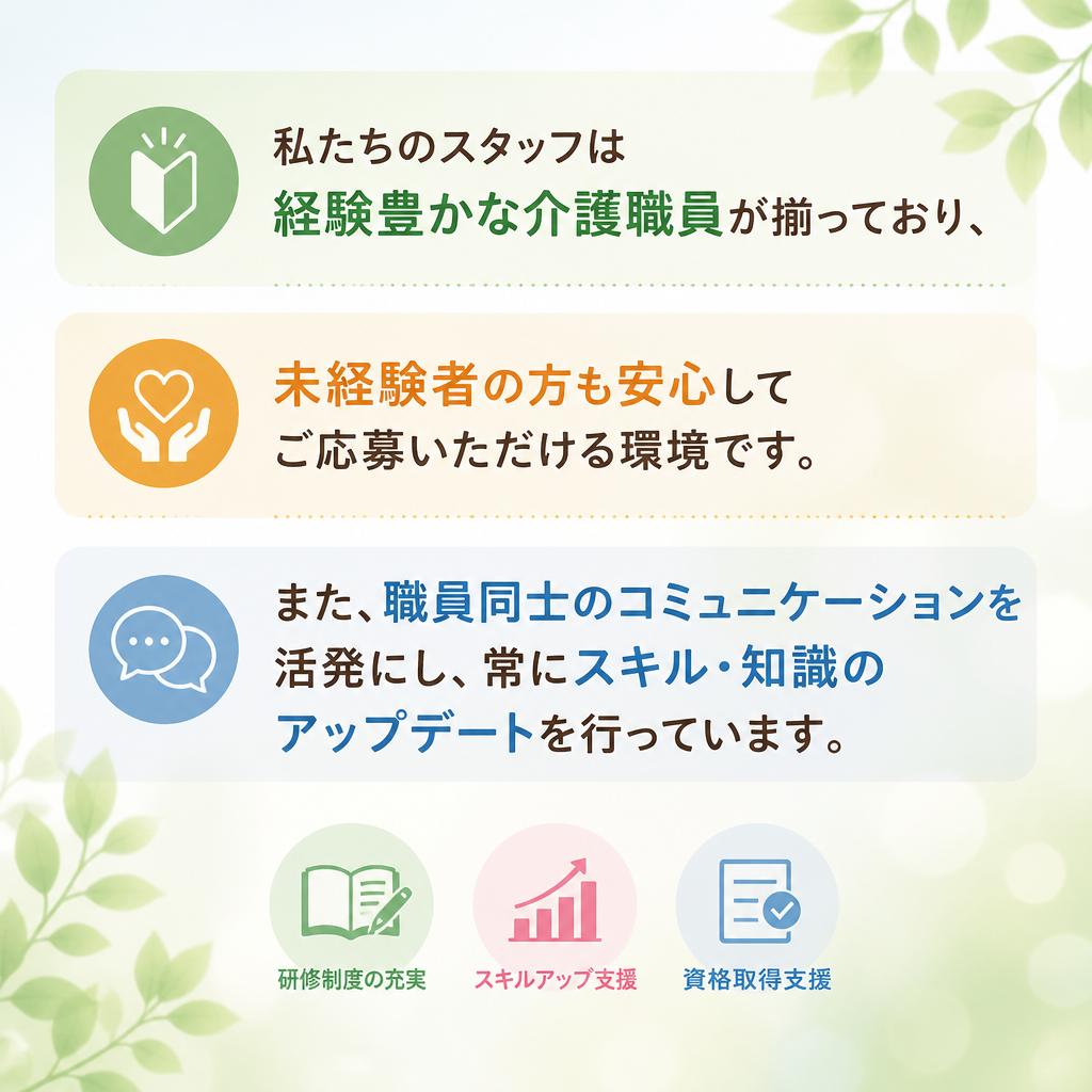 スタッフの質とサポート体制