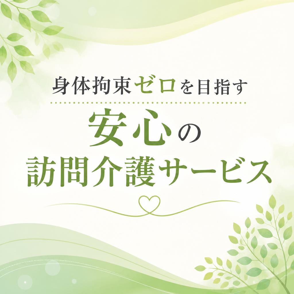 身体拘束ゼロを目指す安心の訪問介護サービス