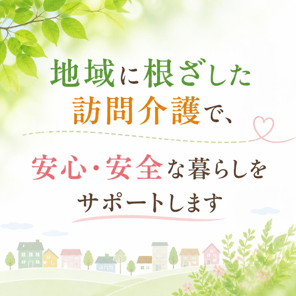地域に根ざした訪問介護で、安心・安全な暮らしをサポートします