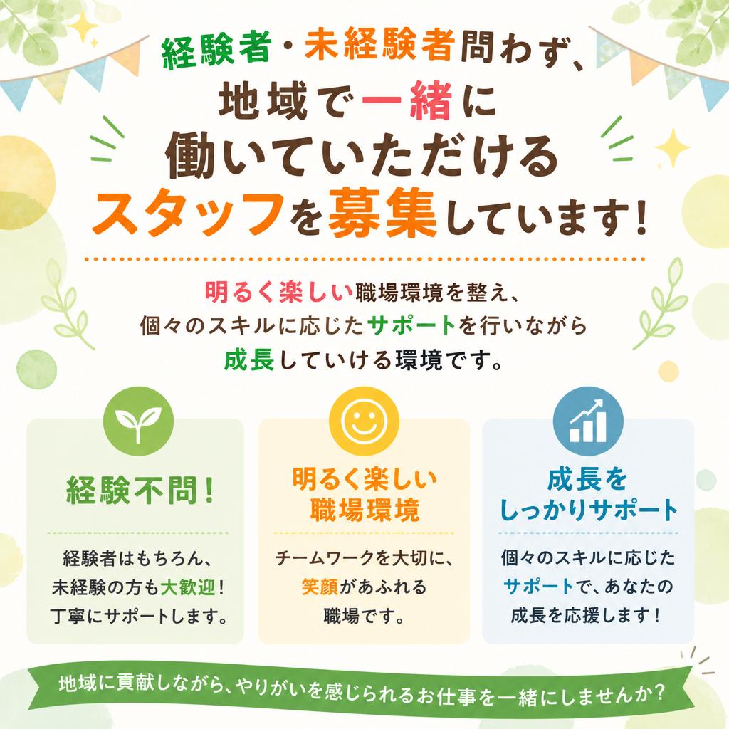 働く環境の整備と募集要項