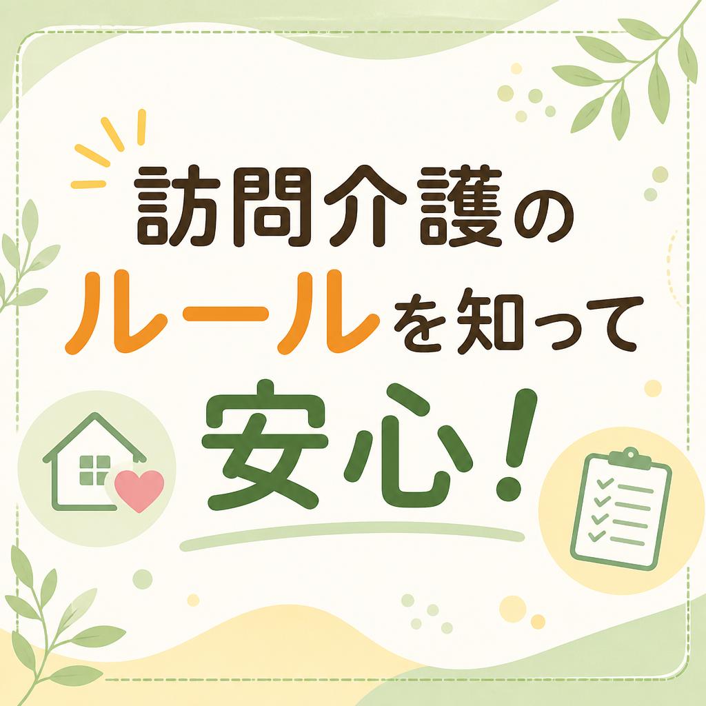 【訪問介護のルール】できること・できないことの違いを分かりやすく解説