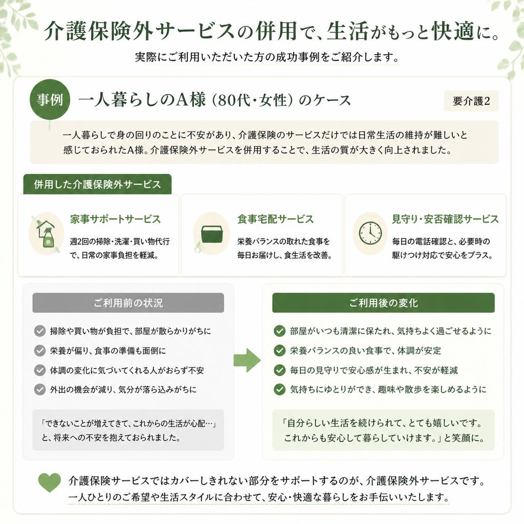 成功事例：併用で変わった暮らし