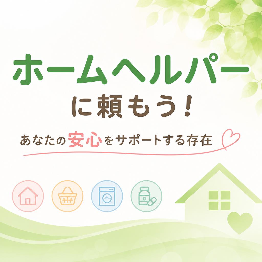 ホームヘルパーに頼もう！あなたの安心をサポートする存在
