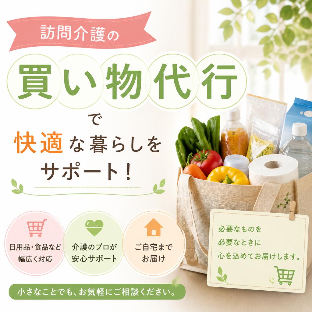 訪問介護の「買い物代行」で快適な暮らしをサポート！