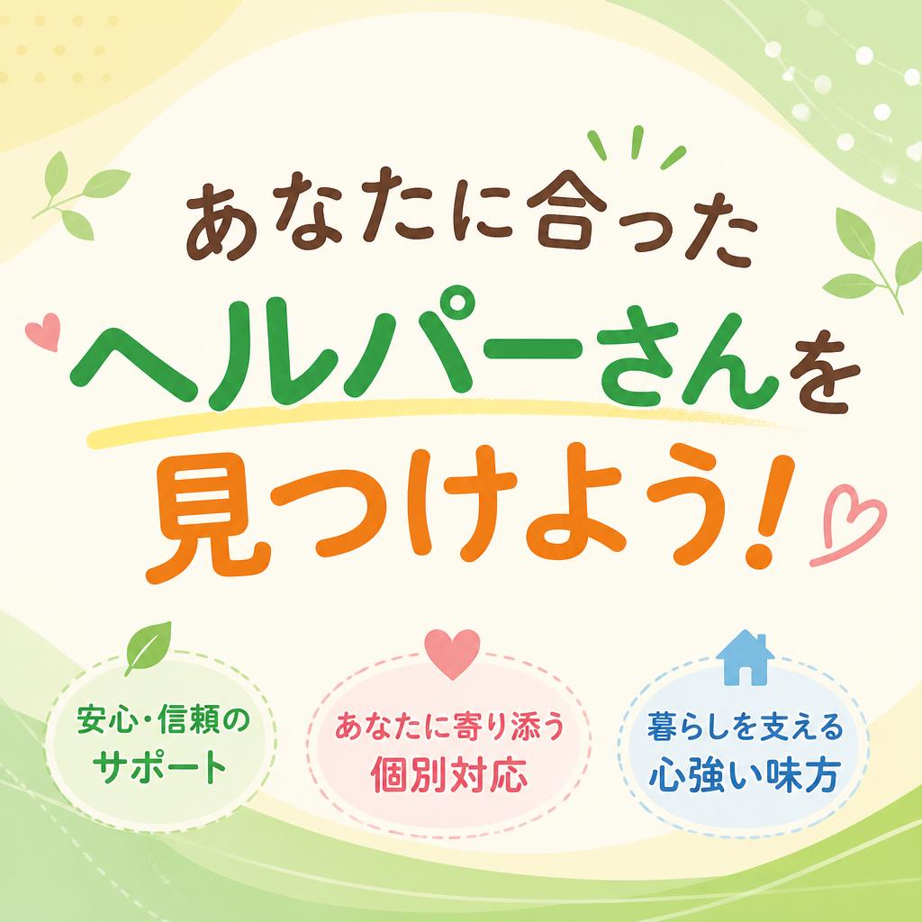 【訪問介護の選び方】相性の良いヘルパーさんを見つける3つのポイント