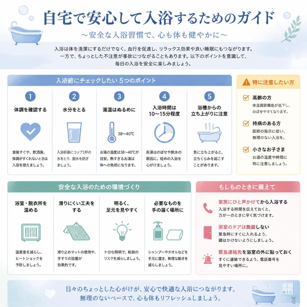自宅で安心して入浴するためのガイド