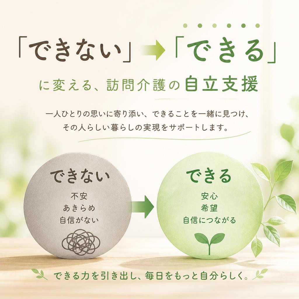「できない」を「できる」に変える、訪問介護の自立支援
