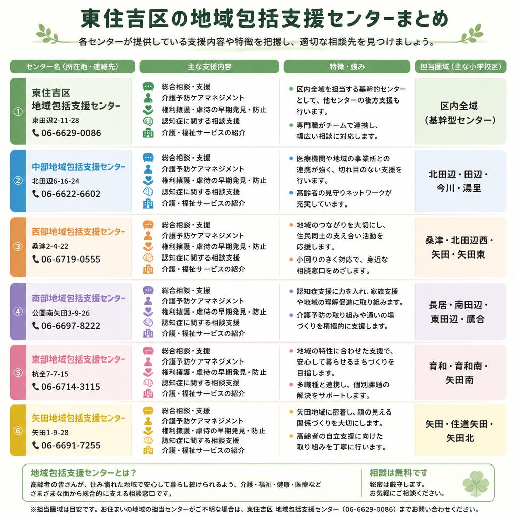 東住吉区の介護相談窓口一覧