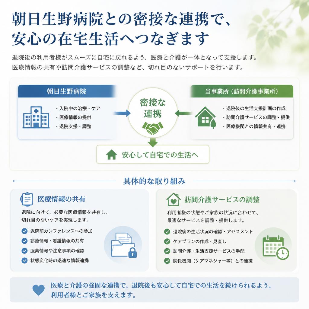 朝日生野病院との連携体制