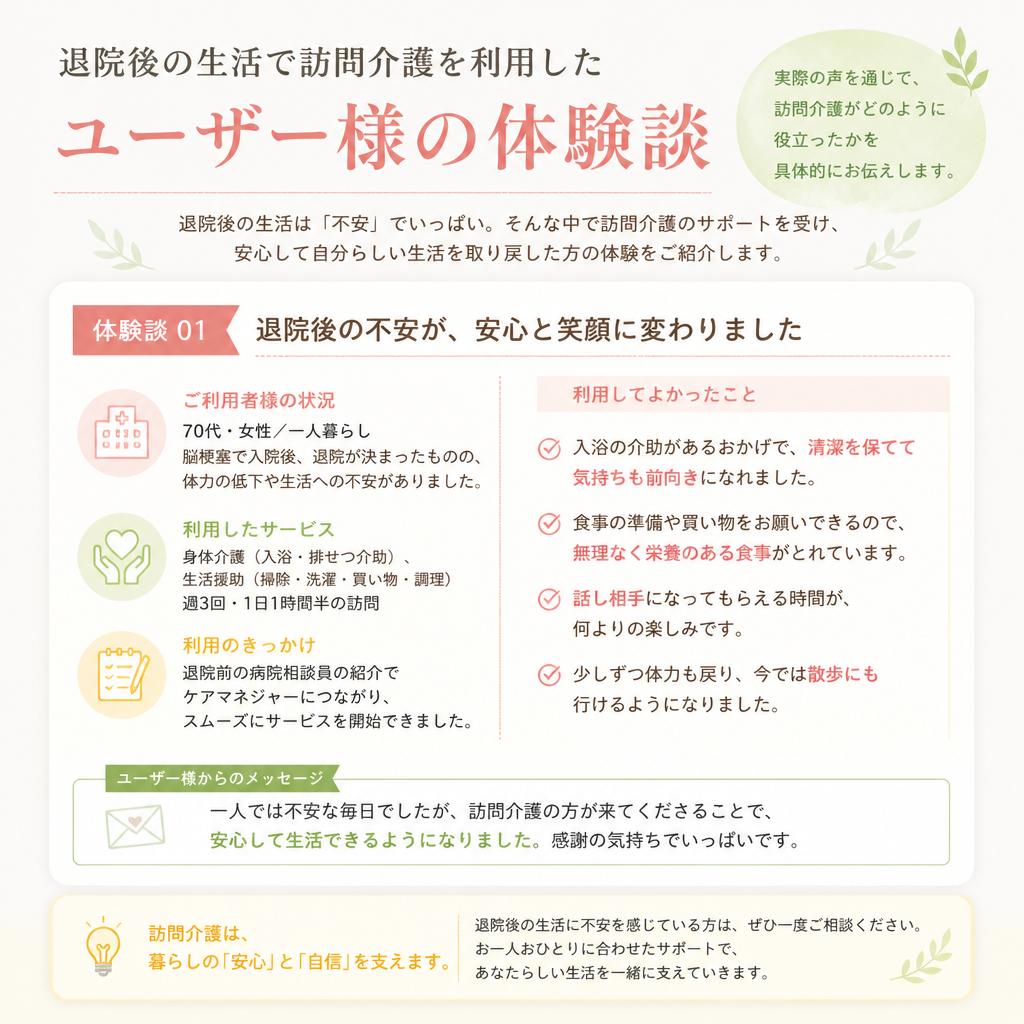 実際の利用者様の声
