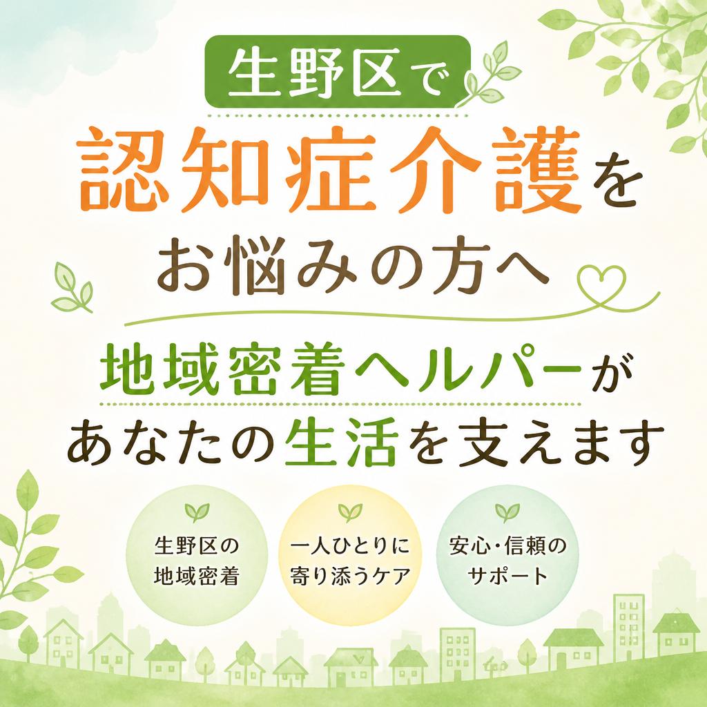 【生野区の認知症介護】一人で悩まないで！地域密着ヘルパーが支える安心