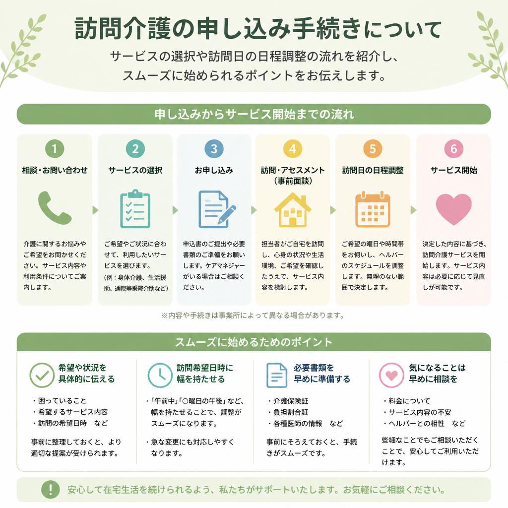 4. 申し込みの流れと訪問日の調整