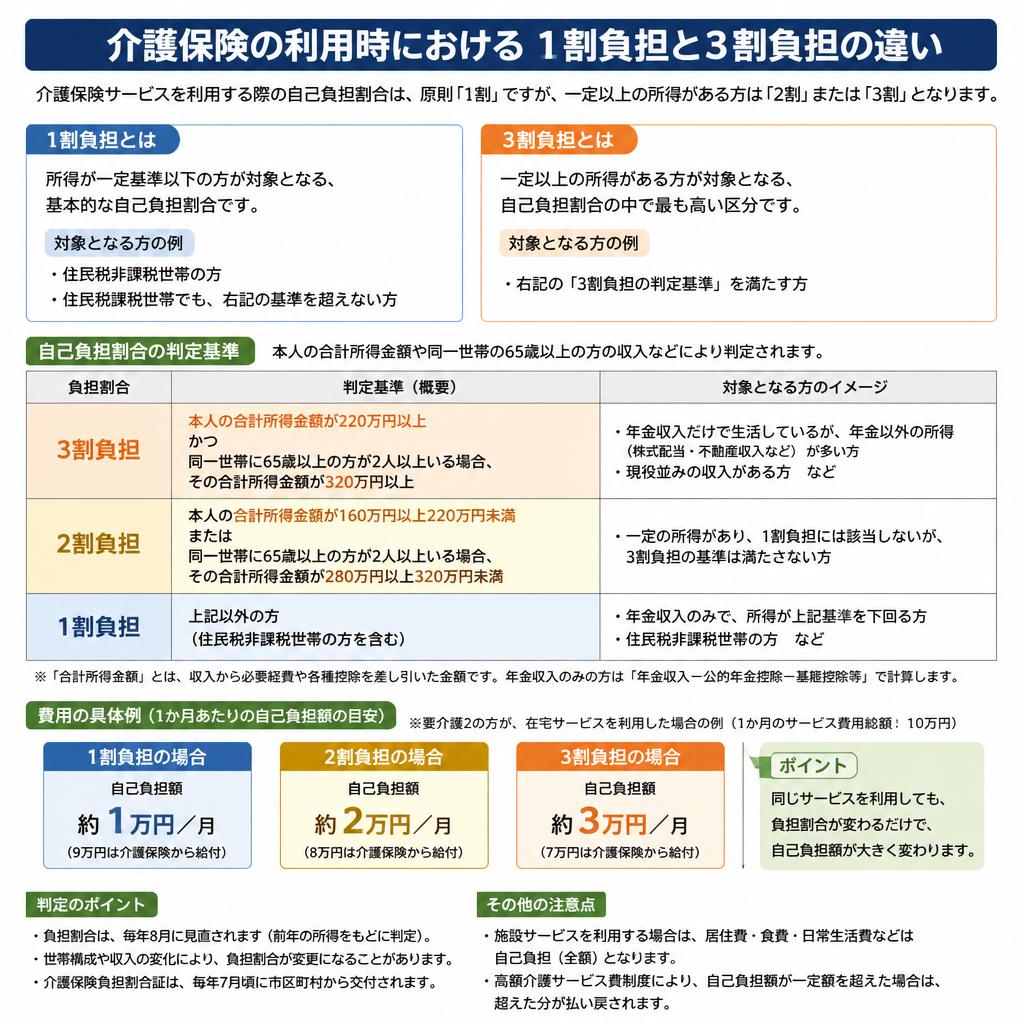 1割負担と3割負担の違いとは？