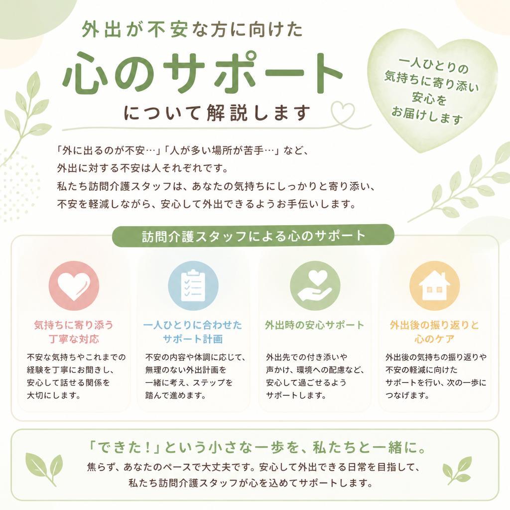外出が不安な方への特別なサポート