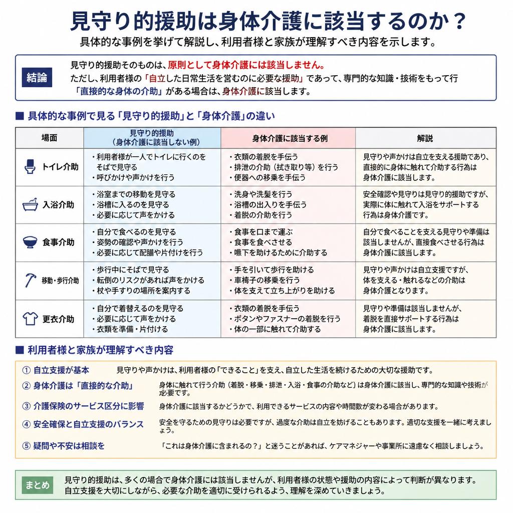 身体介護と見守りの境界