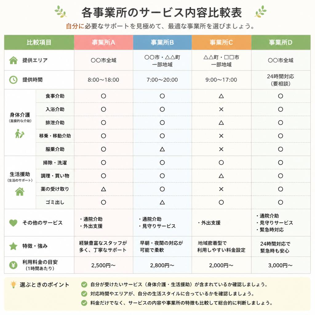 2. サポート内容を詳しく比較！