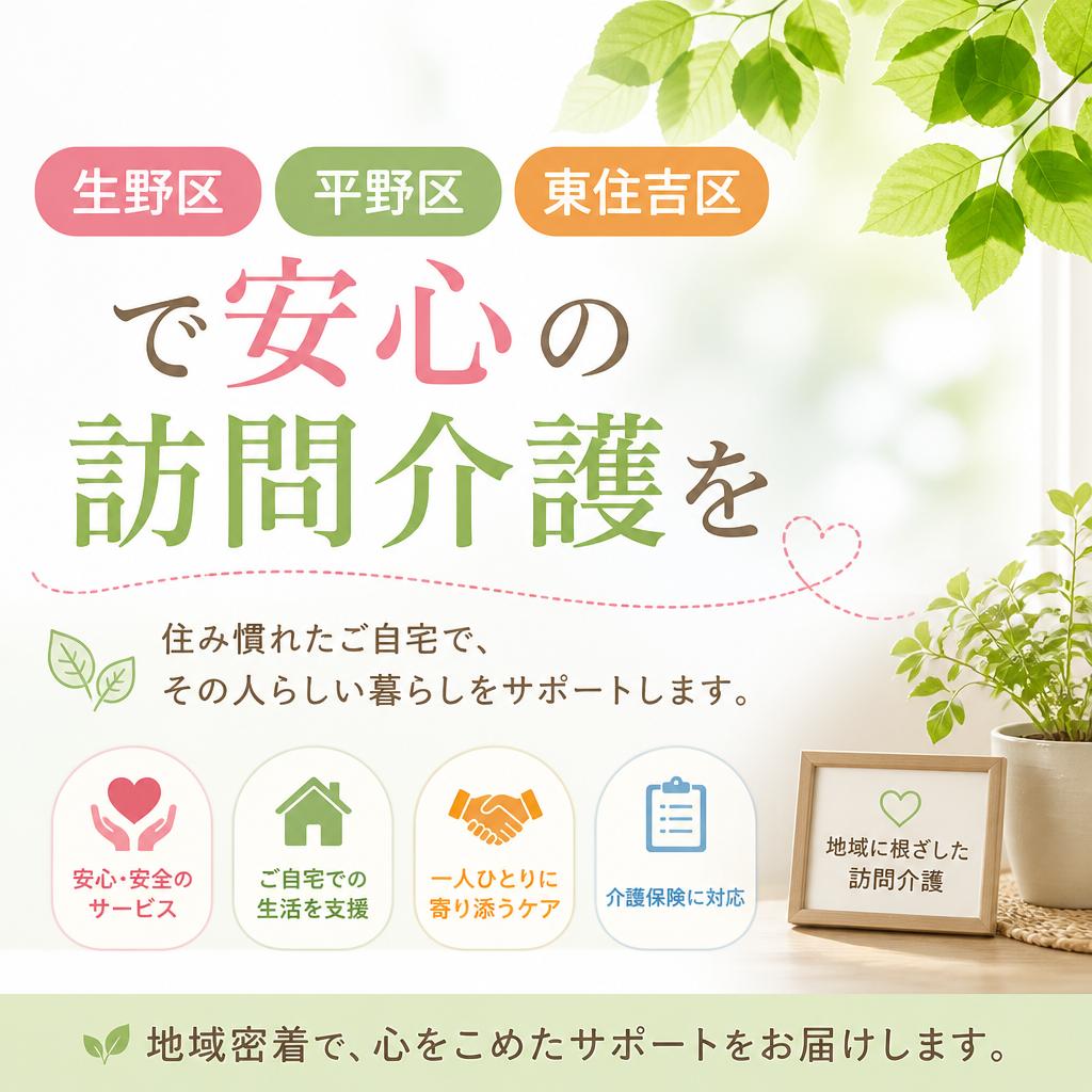 生野区・平野区・東住吉区で安心の訪問介護を