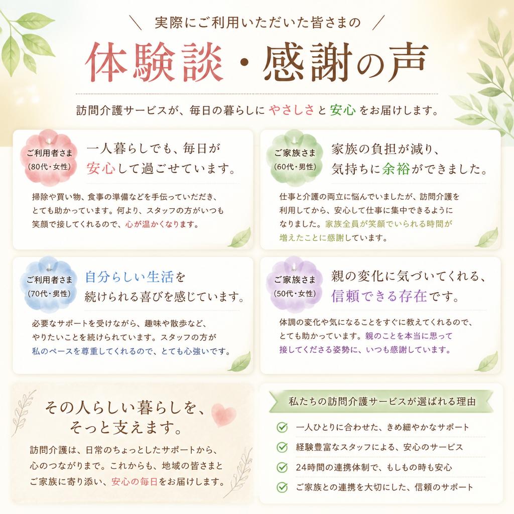ご利用者様の声