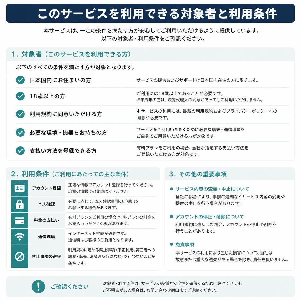 3. 利用対象者と条件
