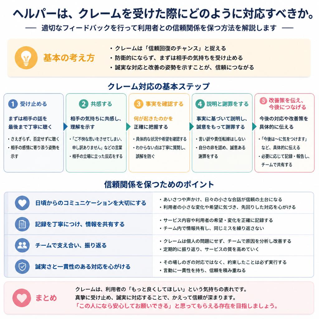 クレームに対するヘルパーの対応法