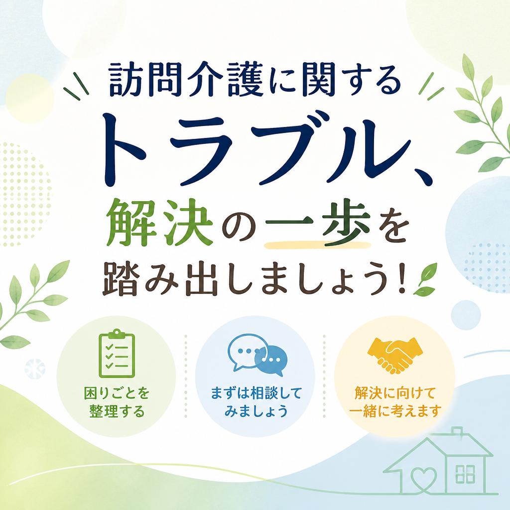 訪問介護に関するトラブル、解決の一歩を踏み出しましょう！