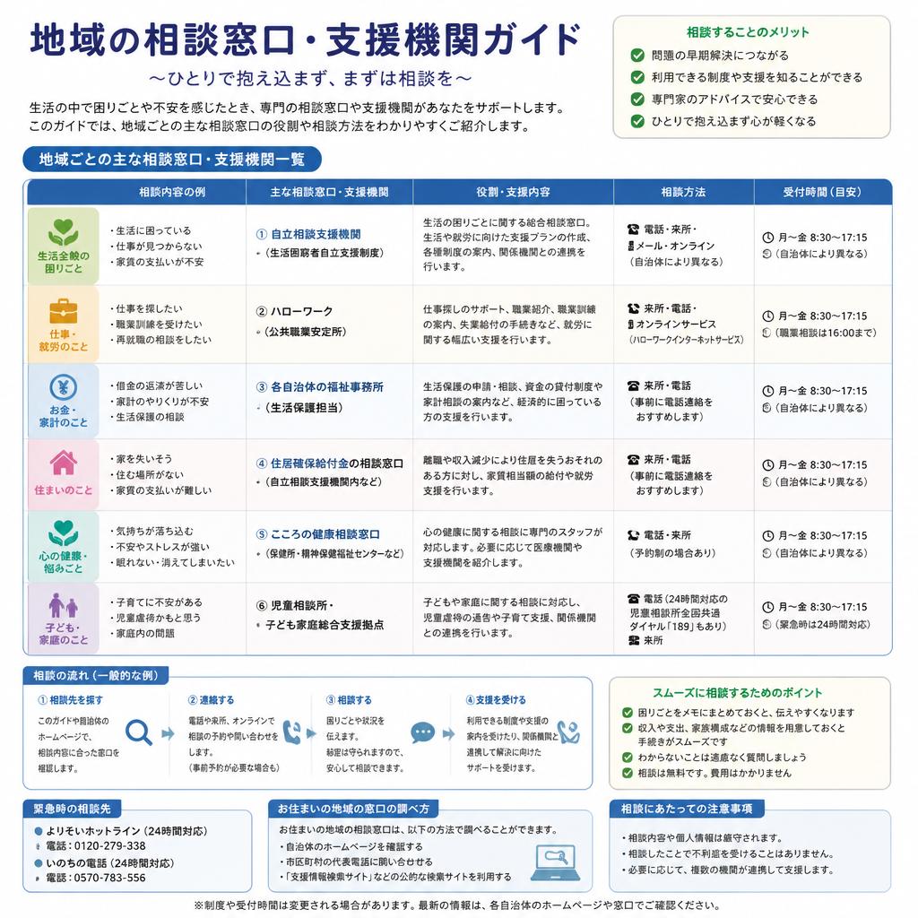 公的な相談窓口の紹介